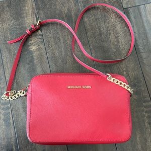 Red Michael Kors crossbody